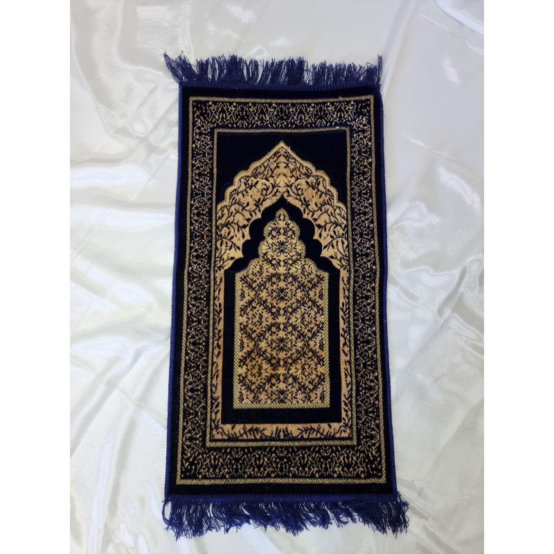 Tapis de prière imprimé bleu pour enfant