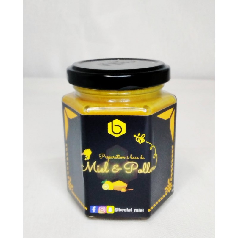Miel & Pollen d'abeilles 240g - Beelal