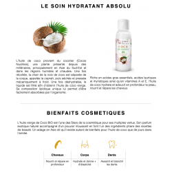 Huile vierge de Coco 50ml - Balqis