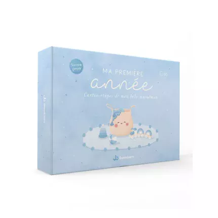 Ma première année : Cartes-étapes de mon bébé musulman (Version garçon Bleu) - Dès 3 ans - DeeniLearn
